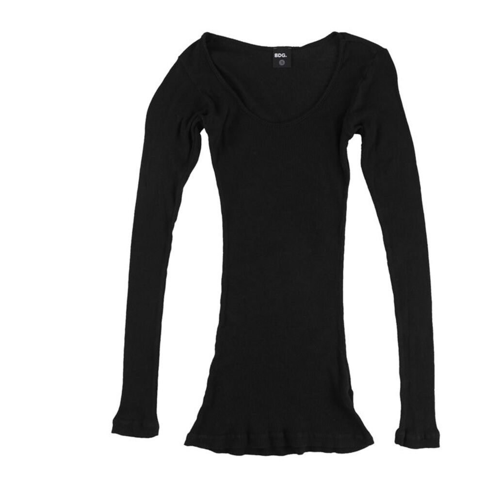 BDG Girls Big Kids Solid Ribbed Basic T-Shirt, NWT